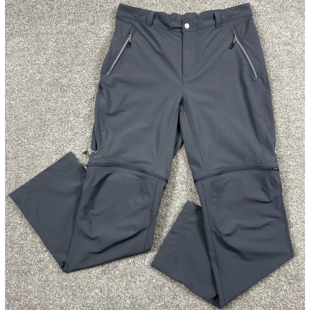 Columbia Titanium Convertible Pants Men's 32x34 Zip Off Hiking Omni-Shield Gray